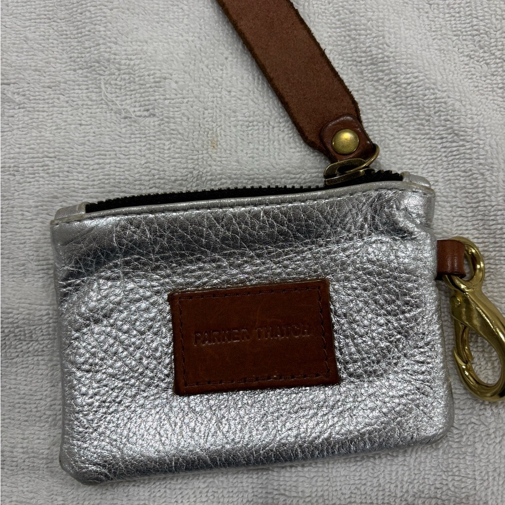 Parker Thatch Silver and Brown Key & Card Holder